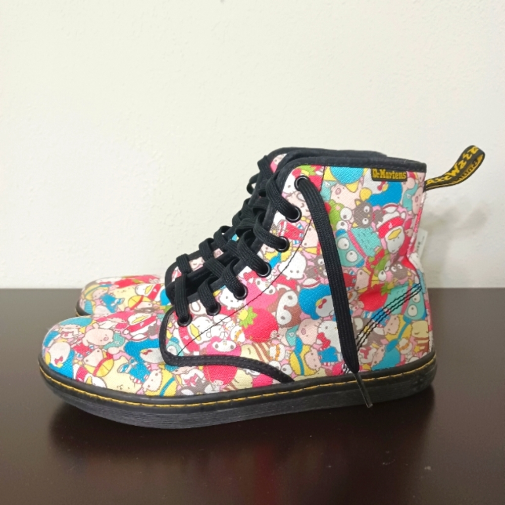 Hello Kitty Sanrio Dr. Marten's Canvas Ankle Boots